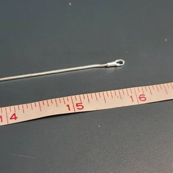 Mom Mother Sterling Silver 925 Heart Gem Pendant on Snake Rope Chain Necklace - Picture 10 of 14